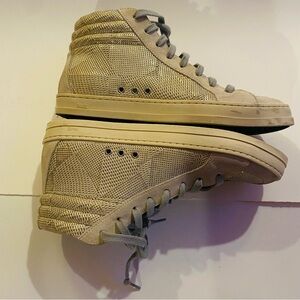 Women's P448 Silver White greyHigh-Top Sneakers